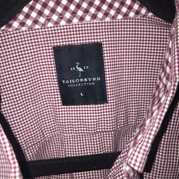 Tailorbyrd 1930 Collection Gingham Check Button Down Shirt Large Short Sleeve - Picture 2 of 11